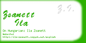 zsanett ila business card